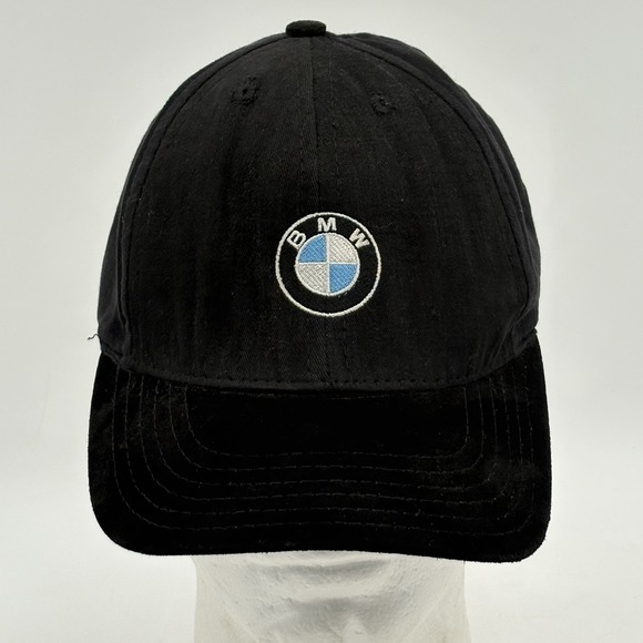 BMW Lifestyle Black Baseball Cap Hat Suede Bill Luxury Car Embroidered Logo USA